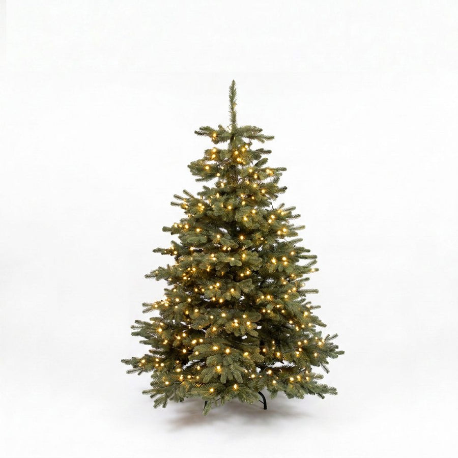 Realistic Nordmann Christmas Tree 150 cm + 100 warm-white LED lights