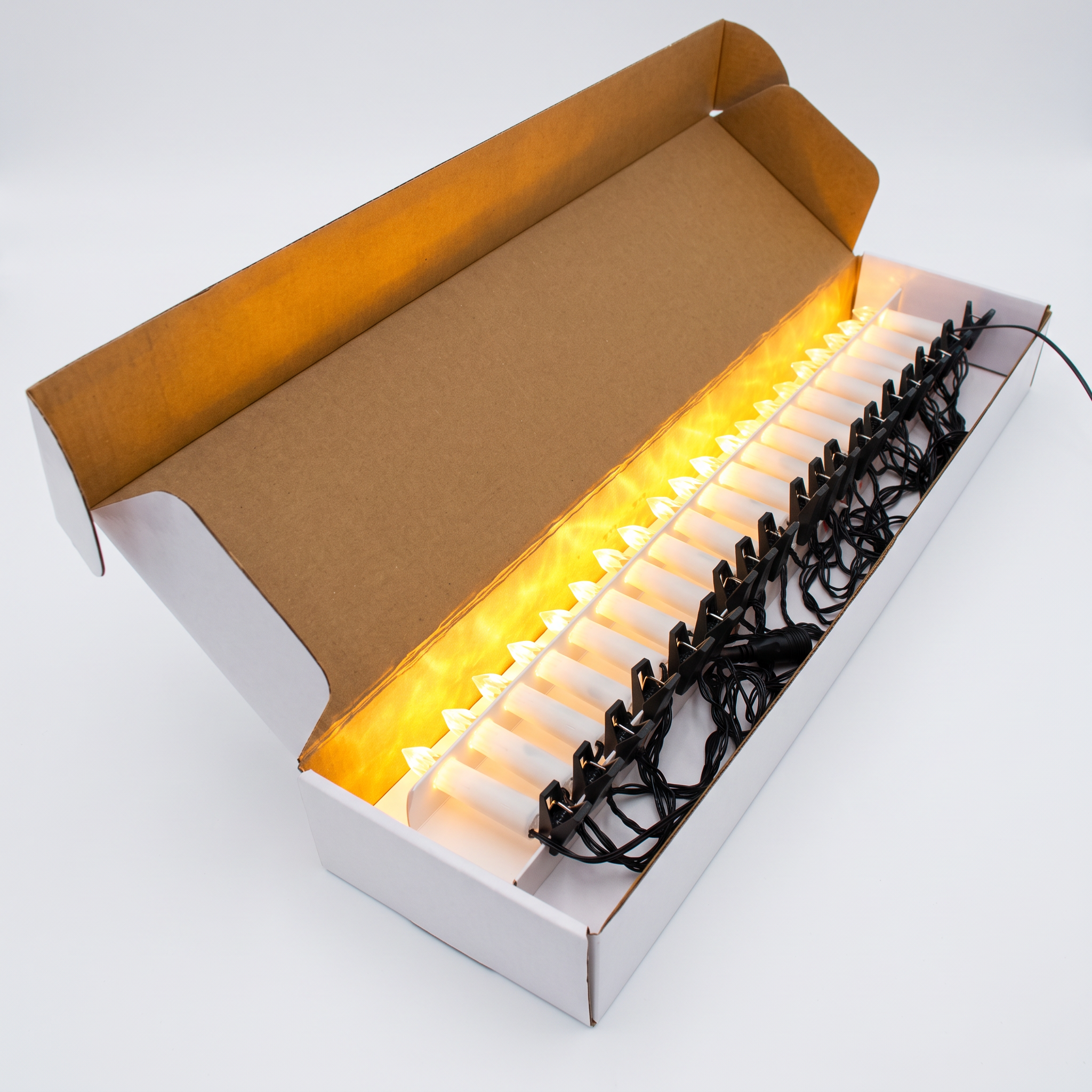 Nostalgic Christmas tree Candle lights - LED wired 20 candles on 6m
